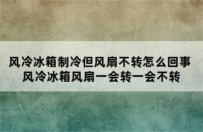 风冷冰箱制冷但风扇不转怎么回事 风冷冰箱风扇一会转一会不转